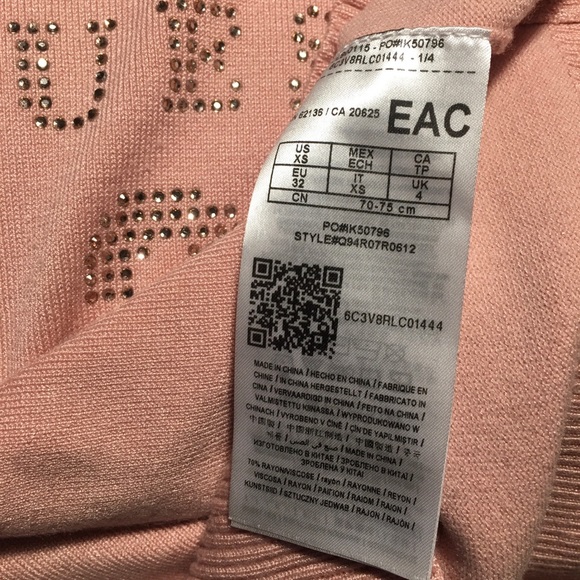 Authentic Guess pastel pink and embellished jumper - Picture 8 of 12